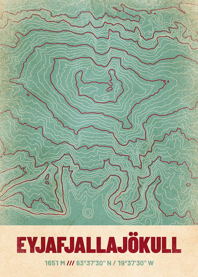 Eyjafjallajokull Topo Map