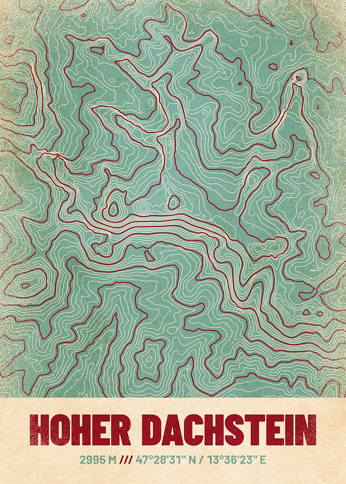 Hoher Dachstein Topo Map