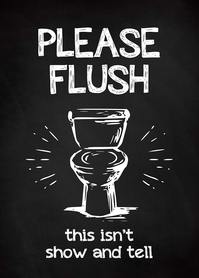 Funny Bathroom Flush Chalk