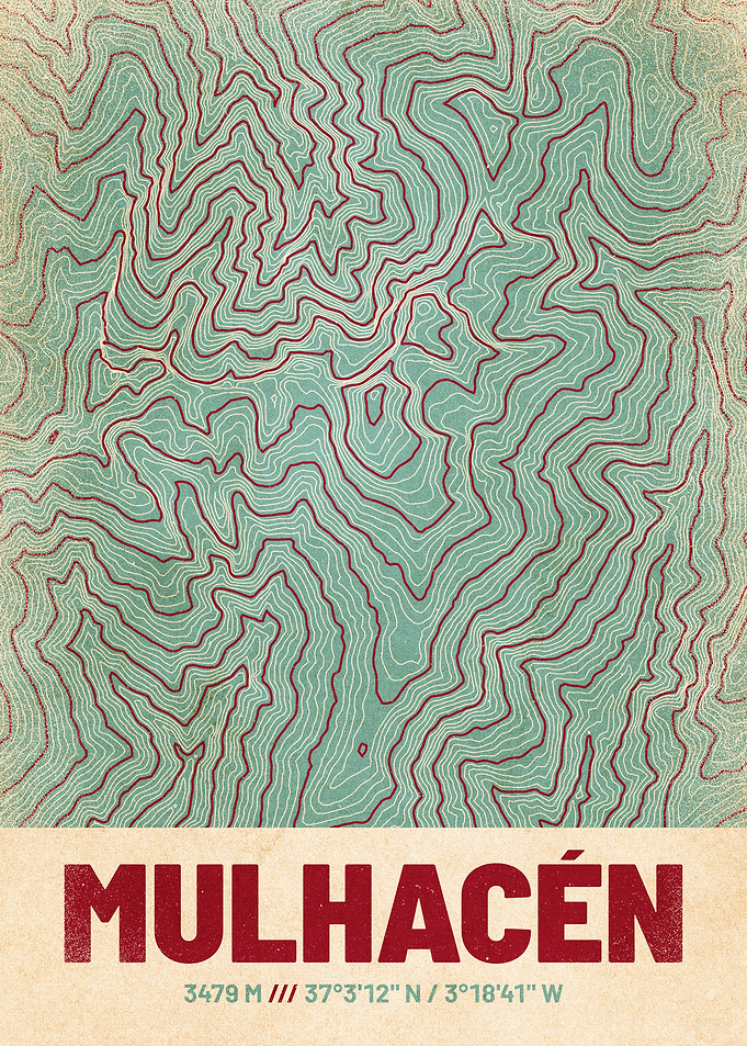 Mulhacen Topographic Map
