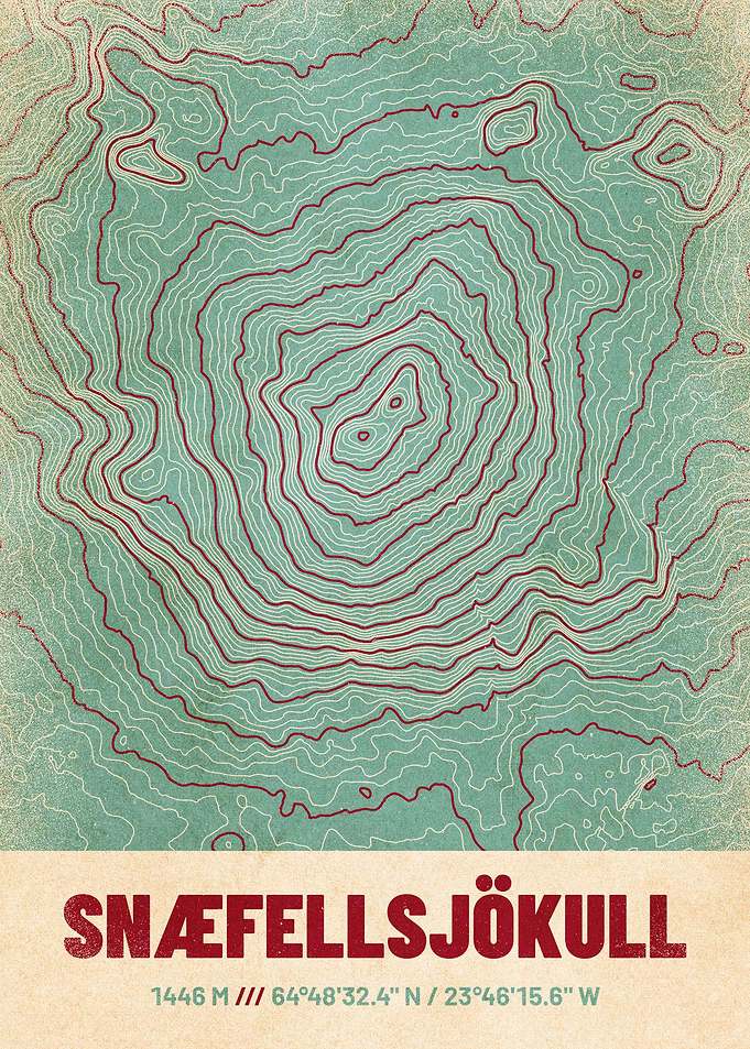 Snaefellsjokull Topo Map