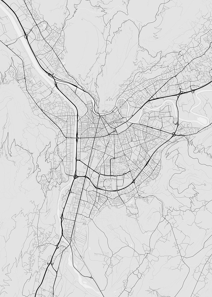 Grenoble France Map
