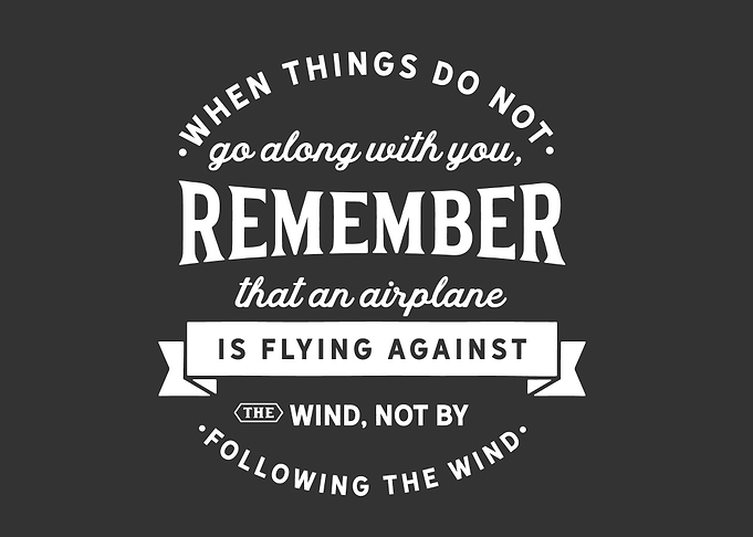 following the wind