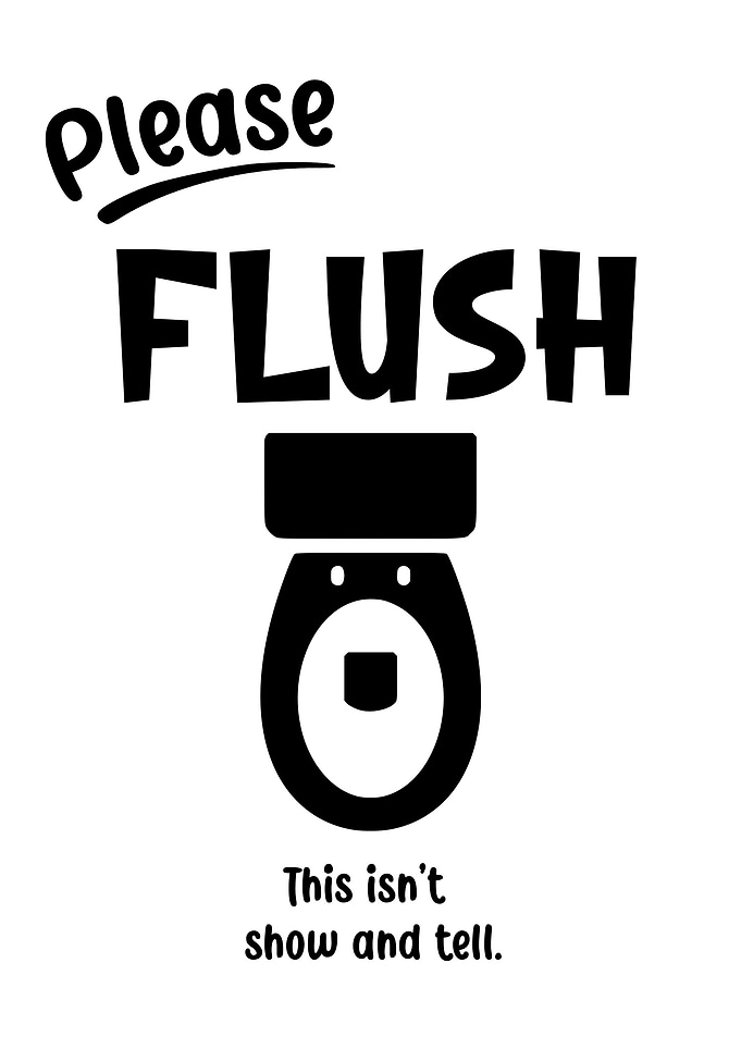 Funny Bathroom Flush White