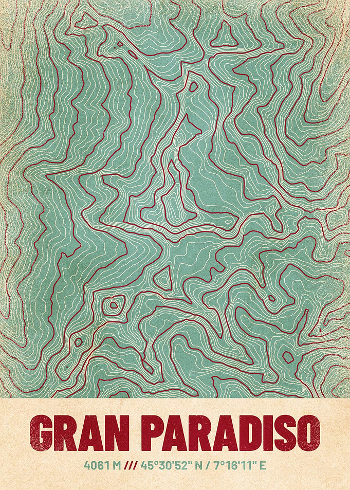 Gran Paradiso Topo Map