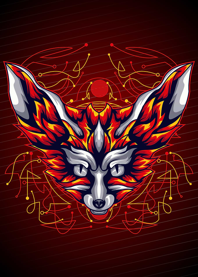 FOT GEOMETRIC ART RED