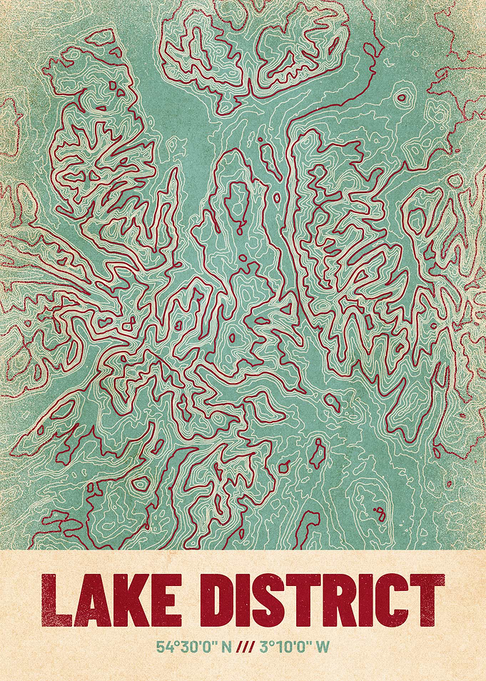 Lake District Topo Map