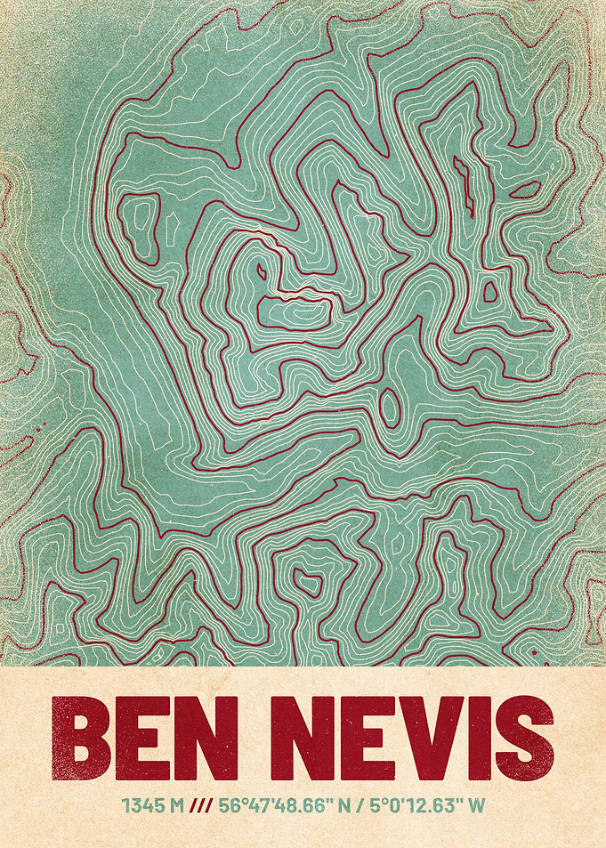 Ben Nevis Topographic Map