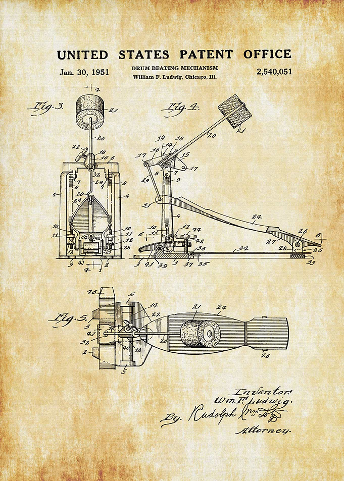 Bass Drum Pedal Patent
