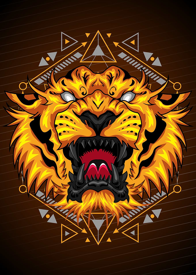 GOLD TIGER HEAD