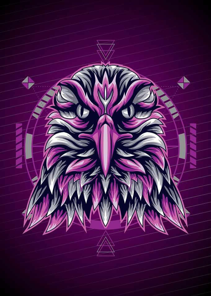 EAGLE PURPLE GEOMETRIC