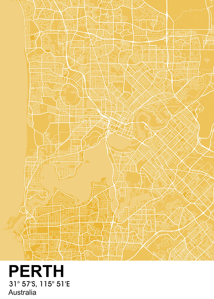 perth color city map