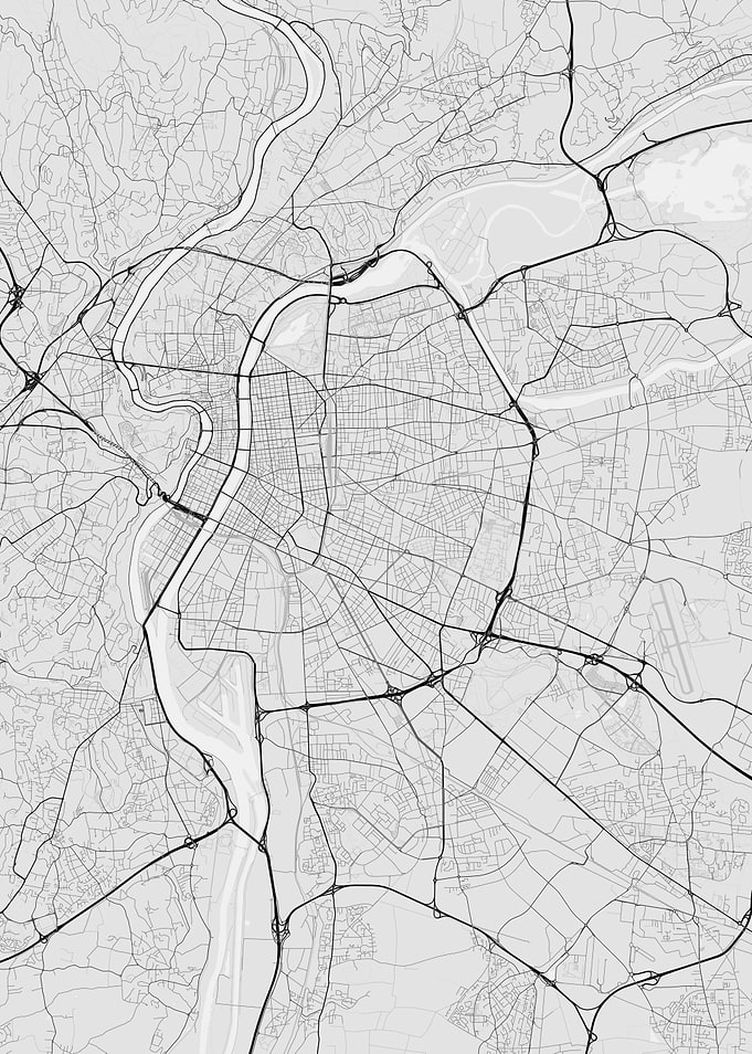 Lyon France Map