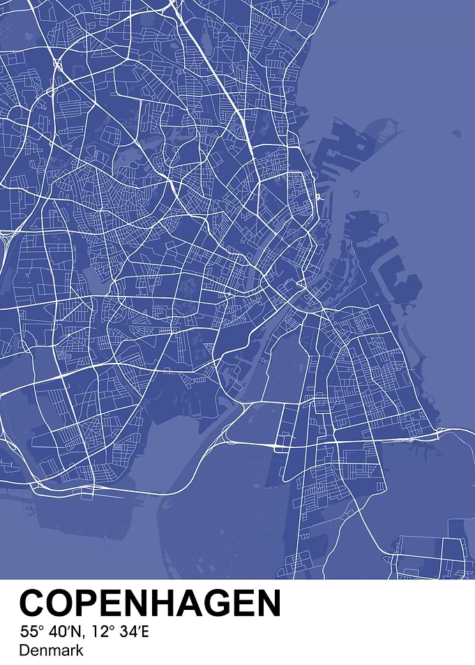 copenhagen color city map