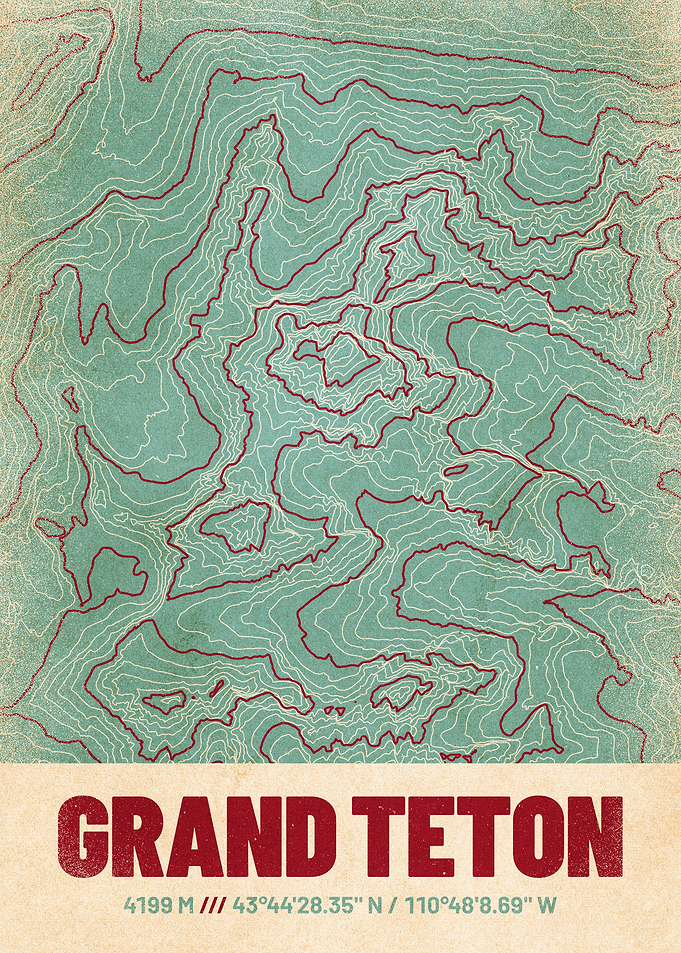 Grand Teton Topo Map