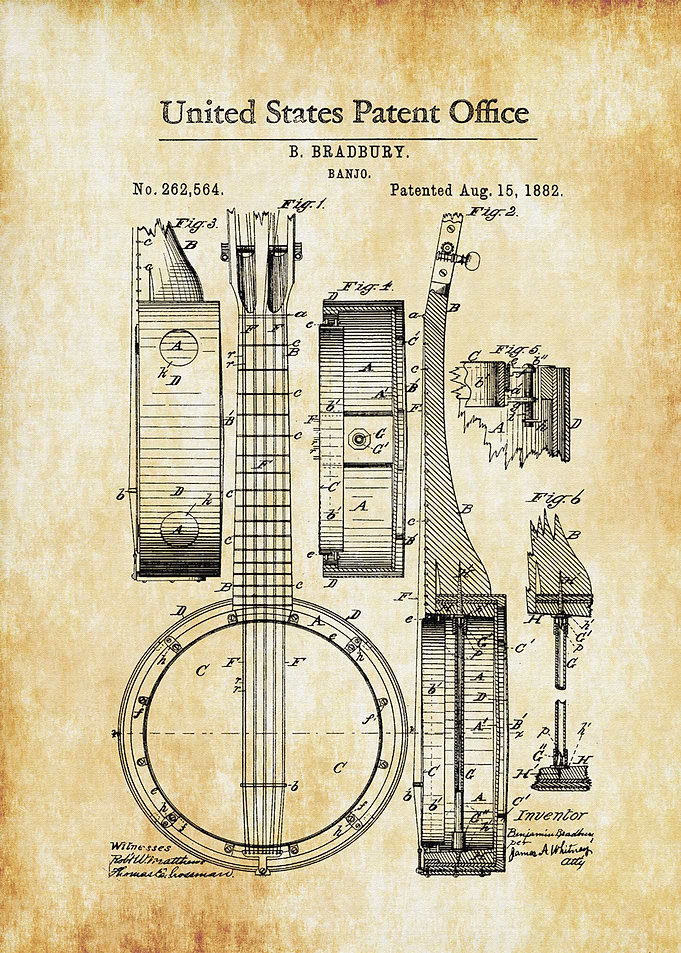 Banjo Patent 1882