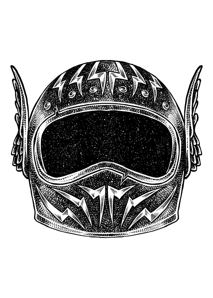Racer helmets