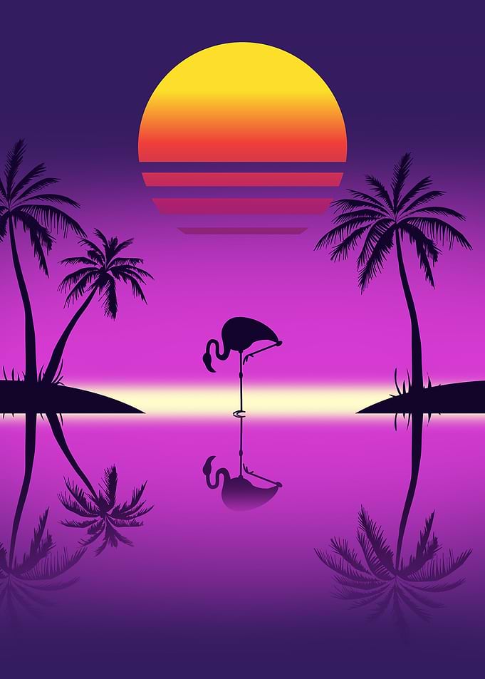 Retro Synthwave Sunset