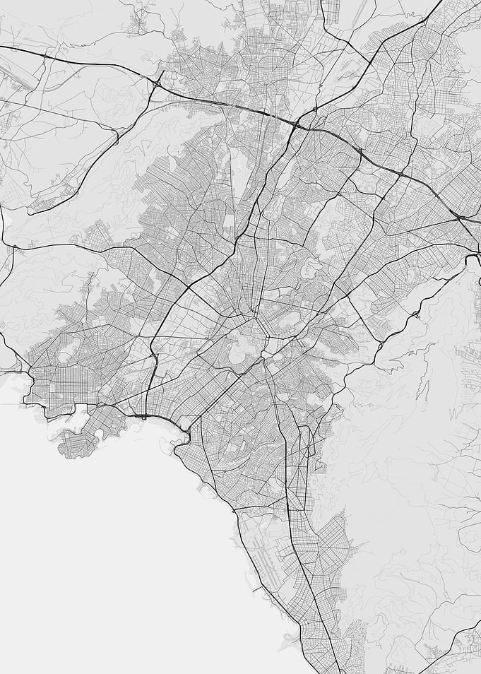 Athens Greece Map