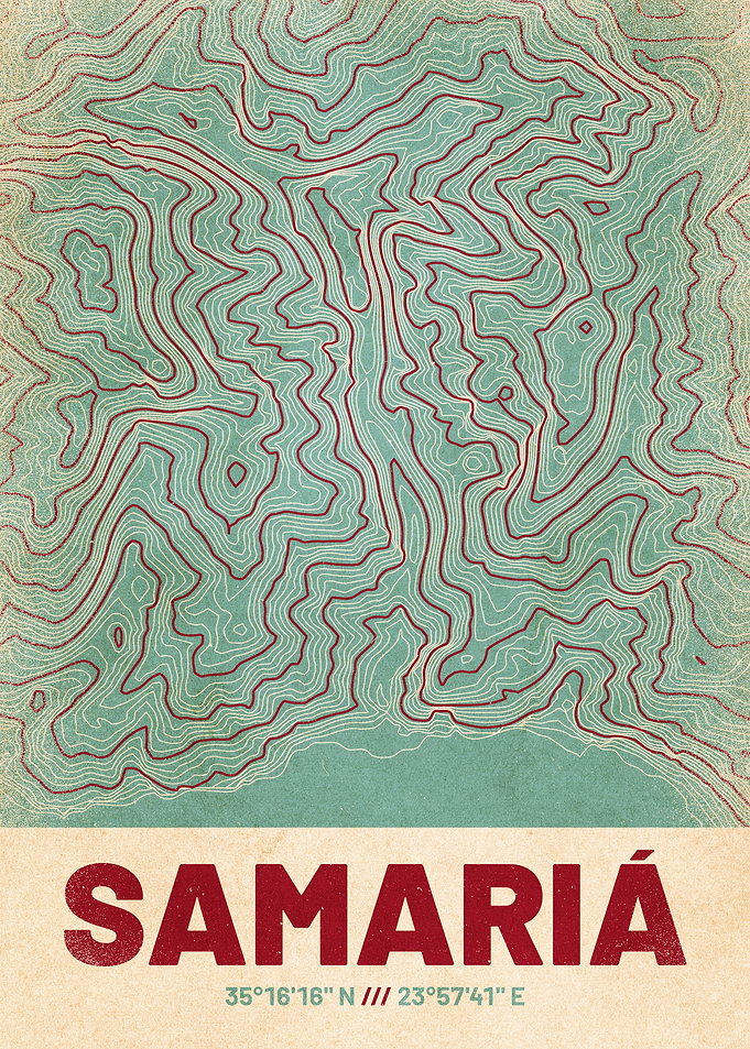 Samari Gorge Topo Map