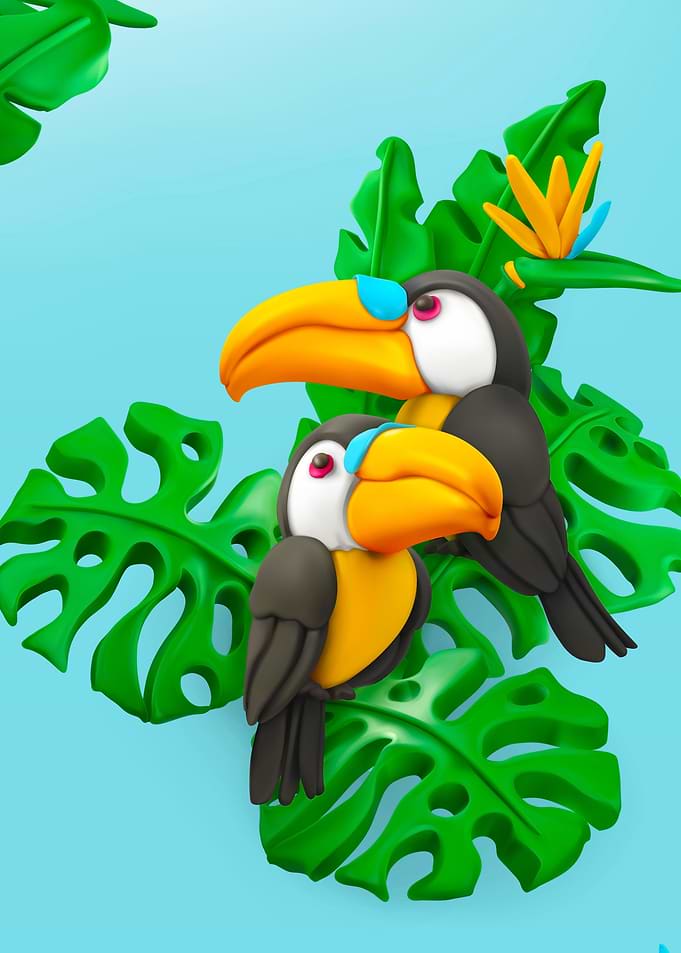 cute parrots