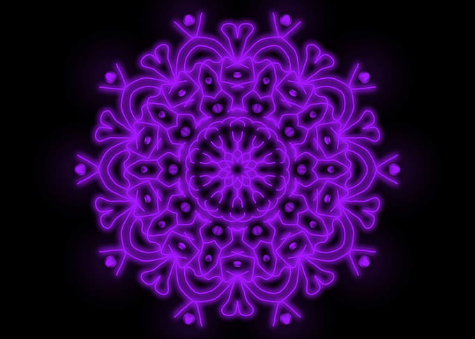 Neon mandala