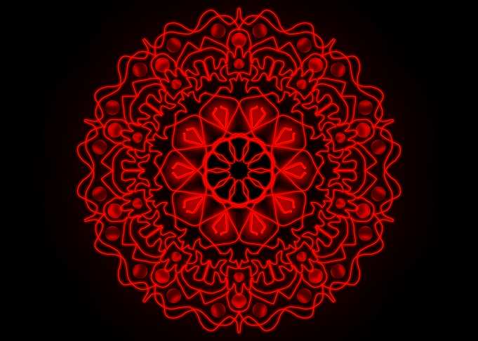Neon Mandala Artwork