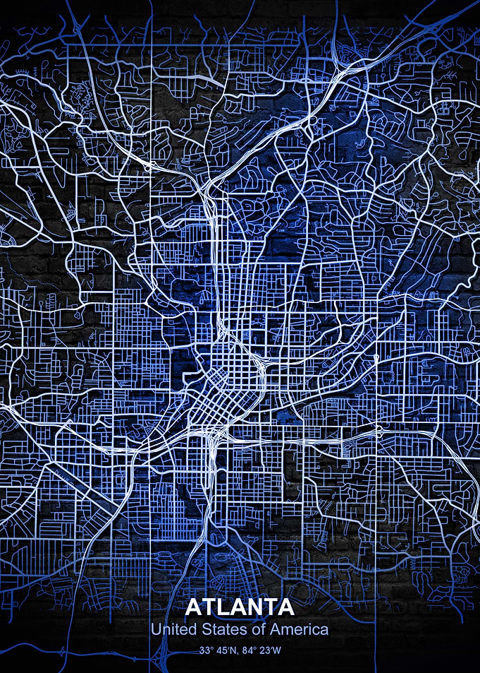 atlanta blue wall map