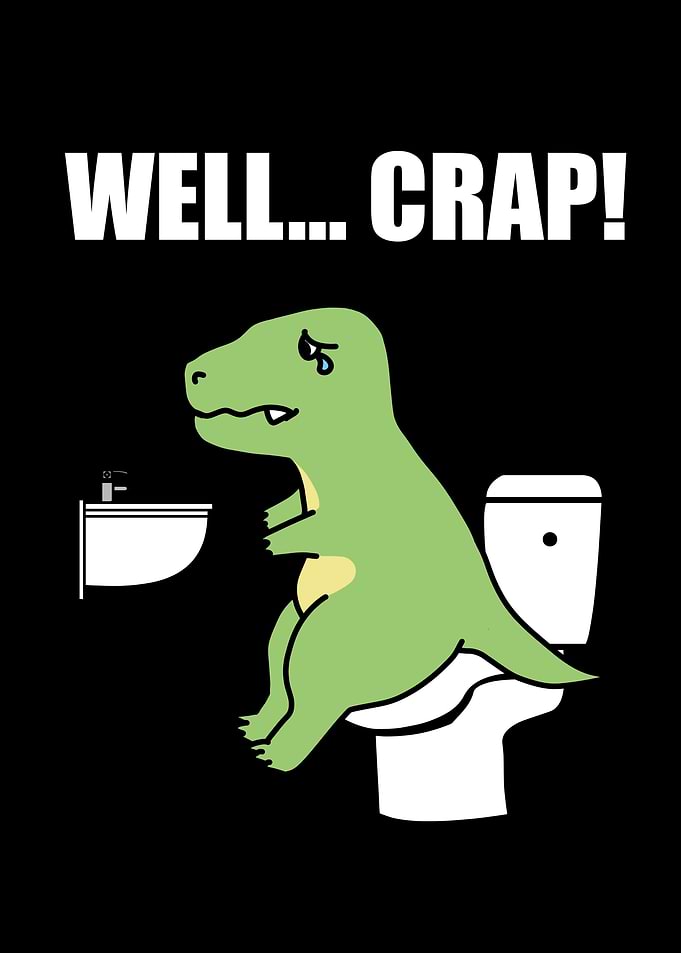 FUNNY T REX TOILET SIGN