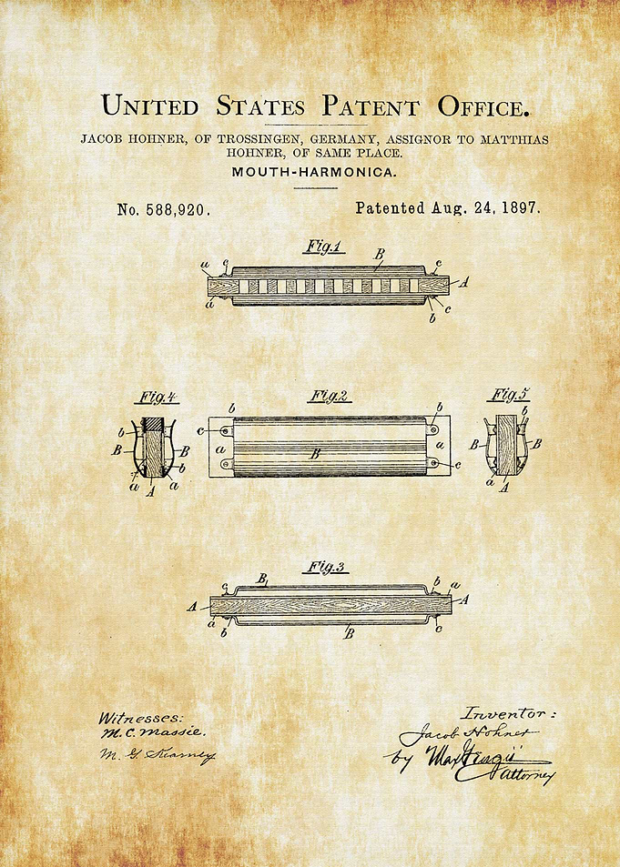 Hohner Harmonica Patent
