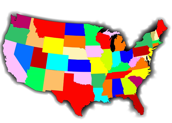 USA Patchwork Map