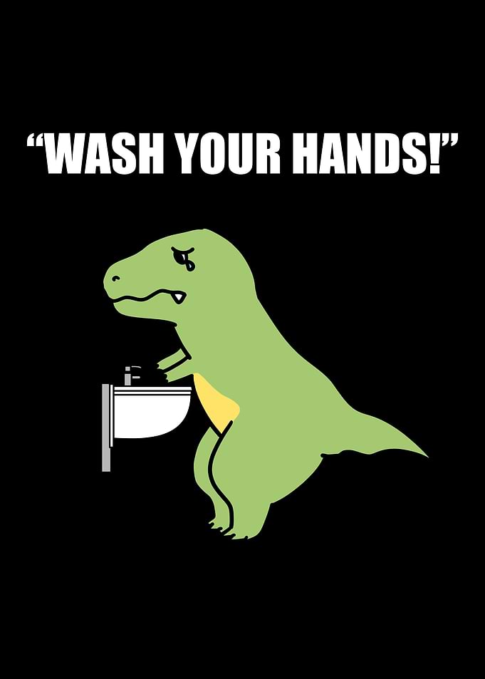 FUNNY TREX TOILET SIGN
