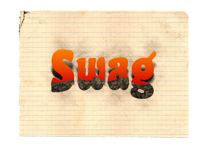 Swag 3d cutout paper