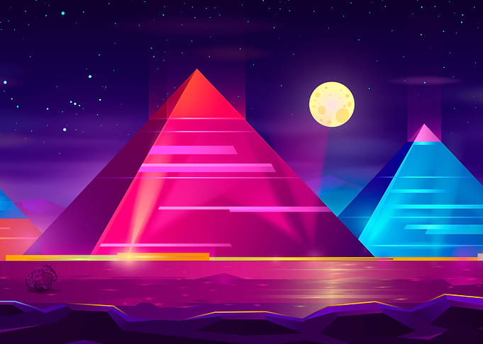 Synthwave Neon Egypt