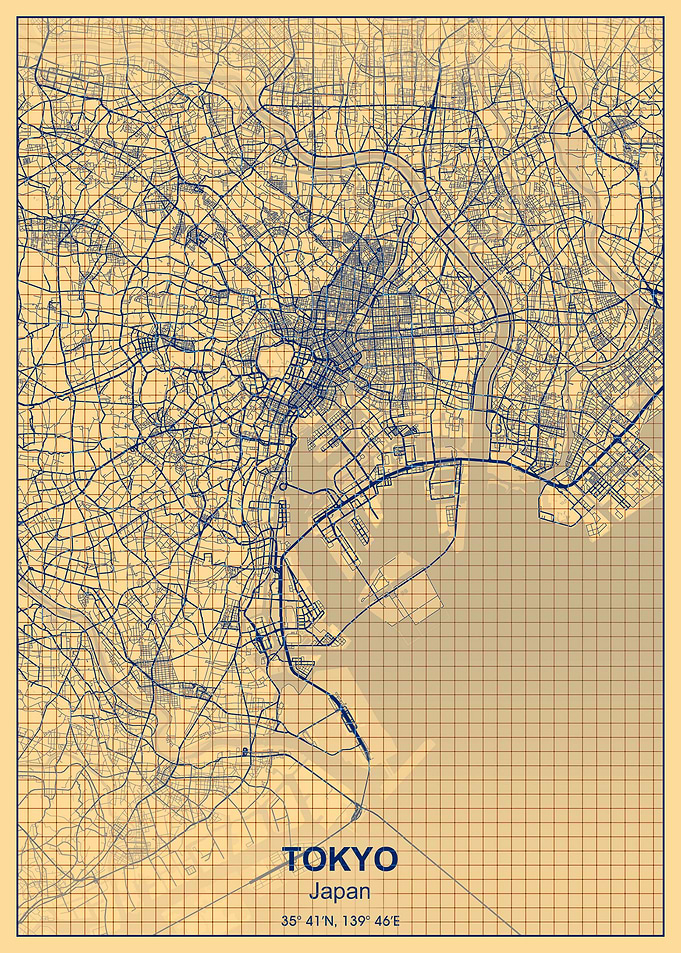 tokyo grid map