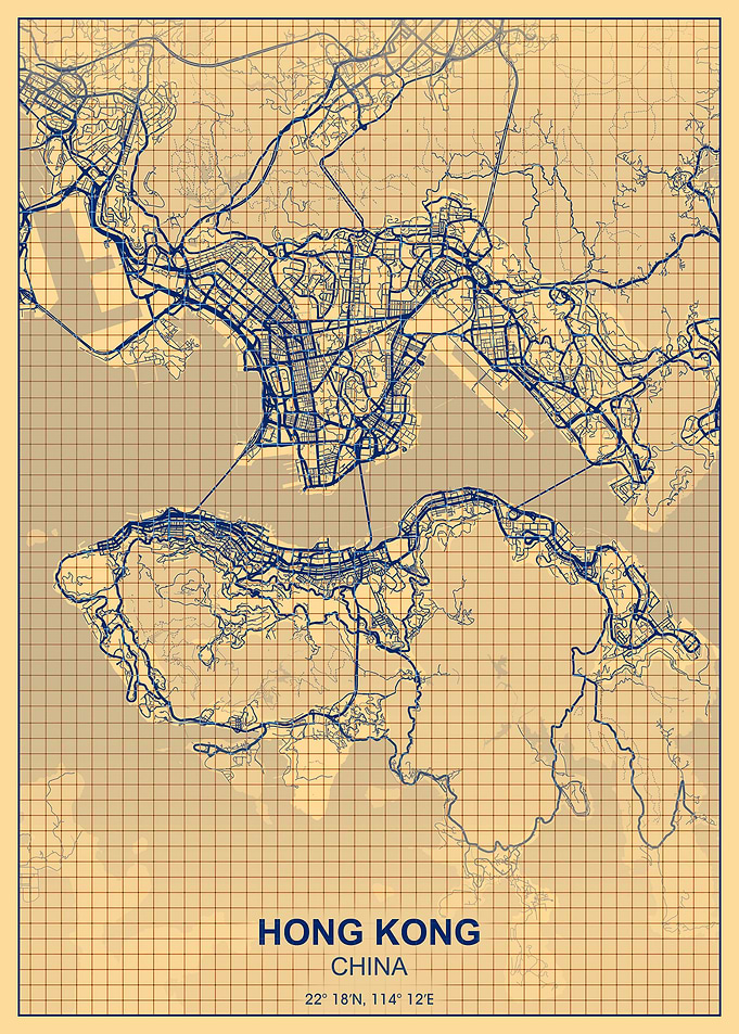 hong kong grid map
