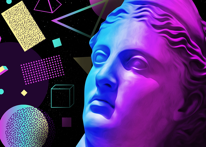 Ancient neon gods Artemis