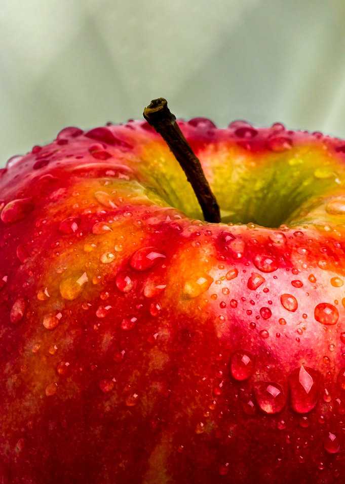 Wet Red Apple