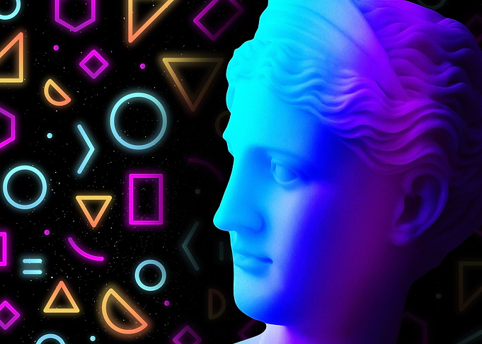 Ancient neon gods Demeter