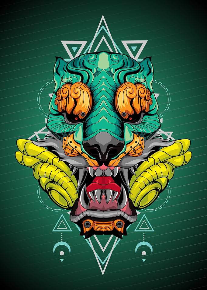 DARK GREEN DOG HELL
