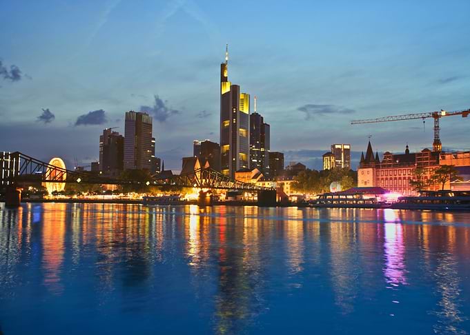 city dusk water