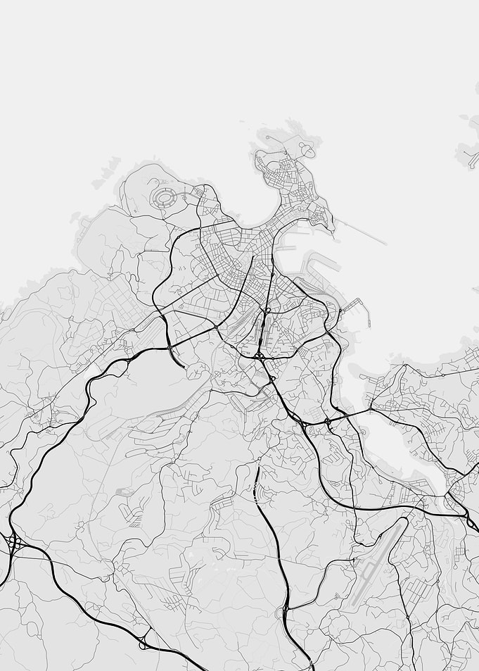 A Coruna Spain Map