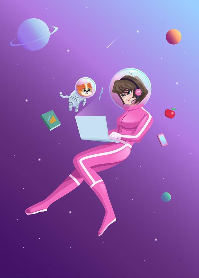 beautiful astronaut