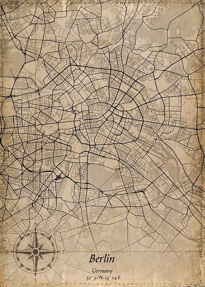 berlin vintage map