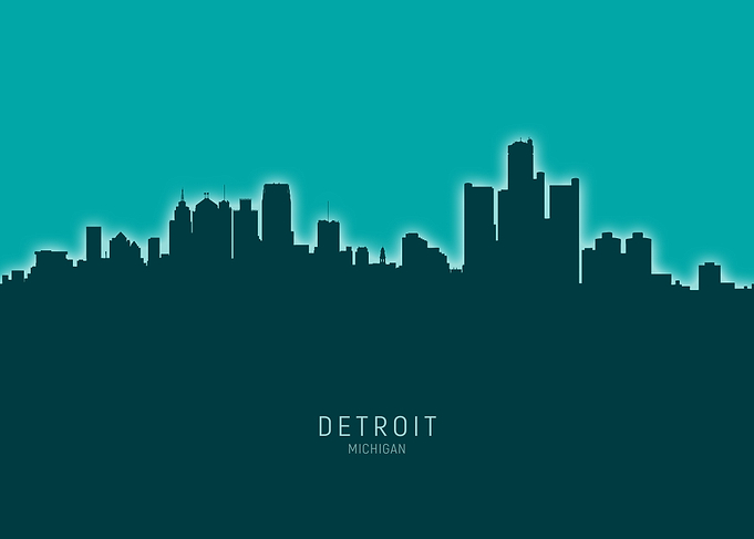 Detroit Skyline Michigan