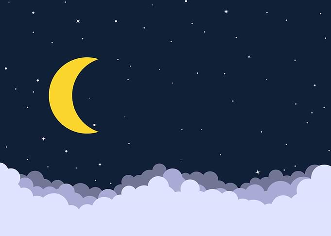 Night cloudy sky