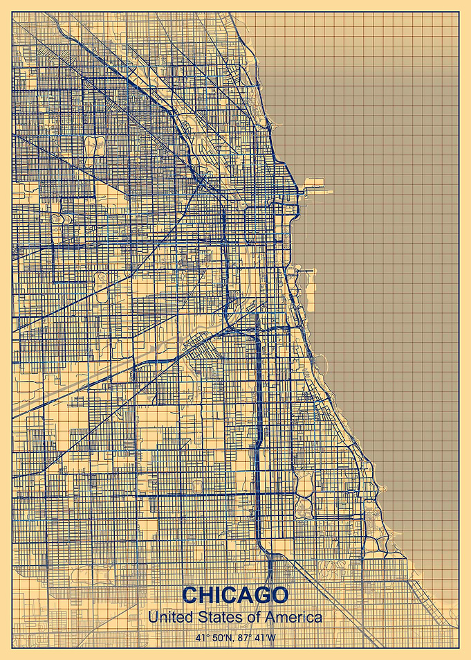 chicago grid map