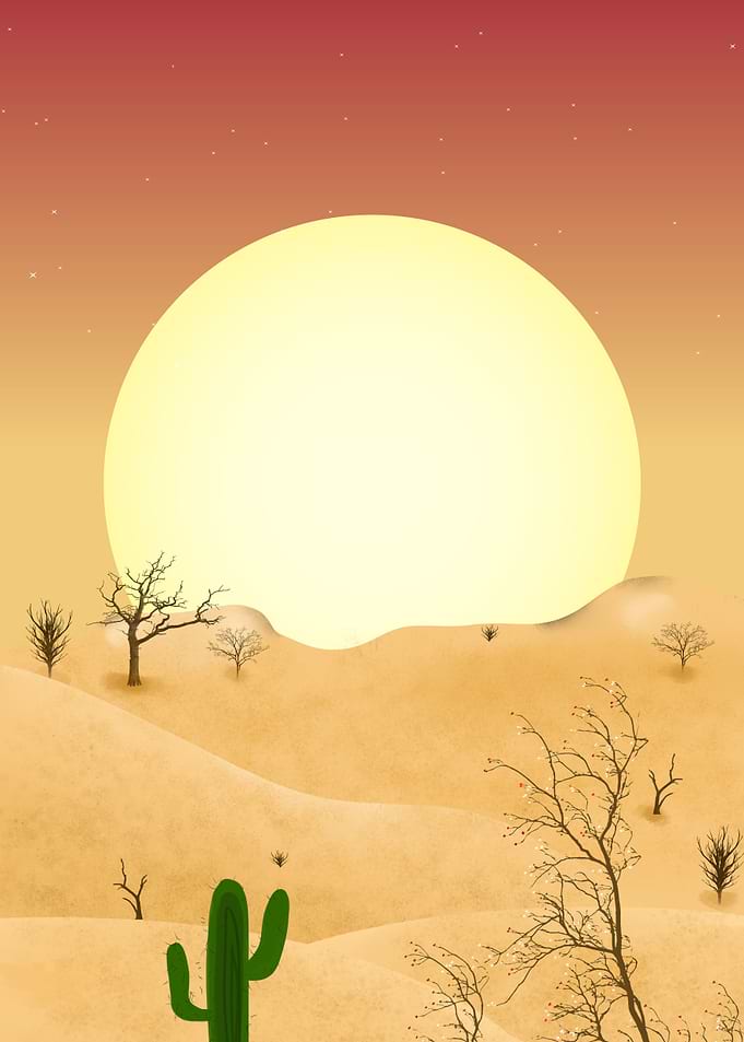 Sandy Desert Sunset