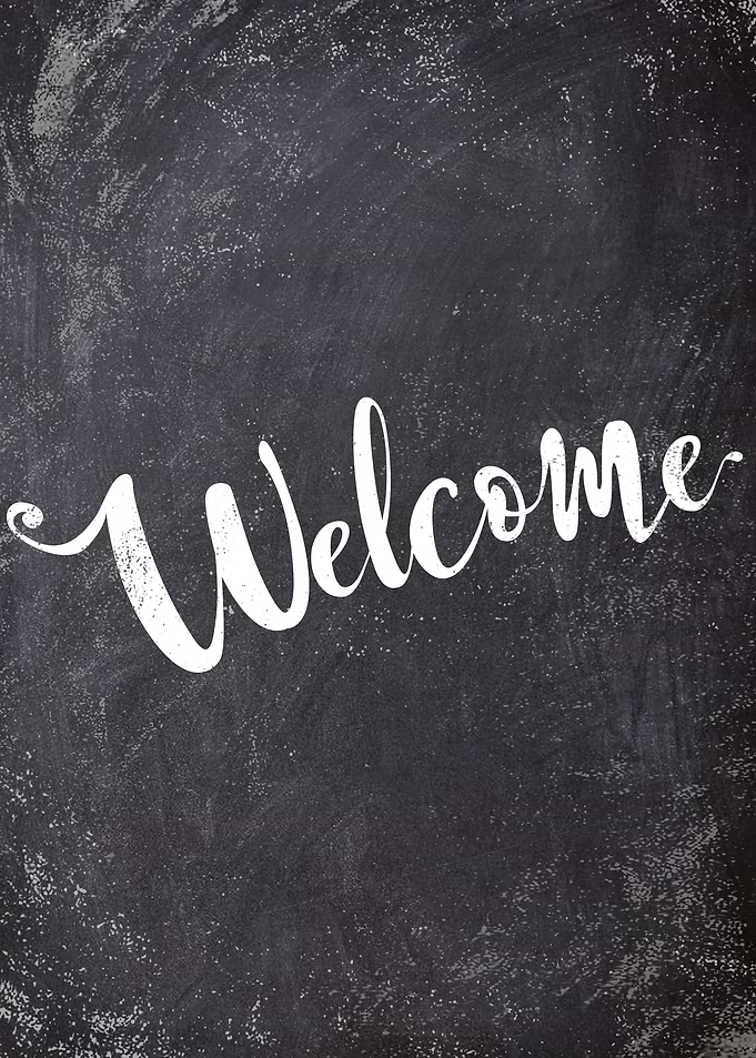 welcome chalk text art