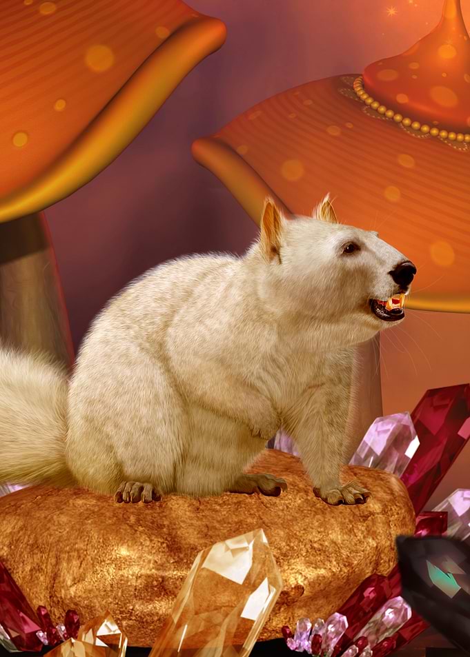 Awesome funny squirrel pol